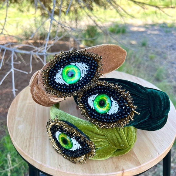 New! The “Hills Have Eye” Velvet Beaded Eye ?️ Knotted Statement Headband